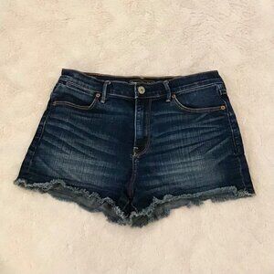 Abercrombie 27 Mid Rise Women’s Denim Shorts Jeans Cutoffs Dark Wash Stretch